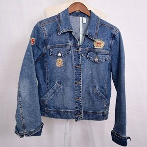 Vintage Patched Jean Jacket